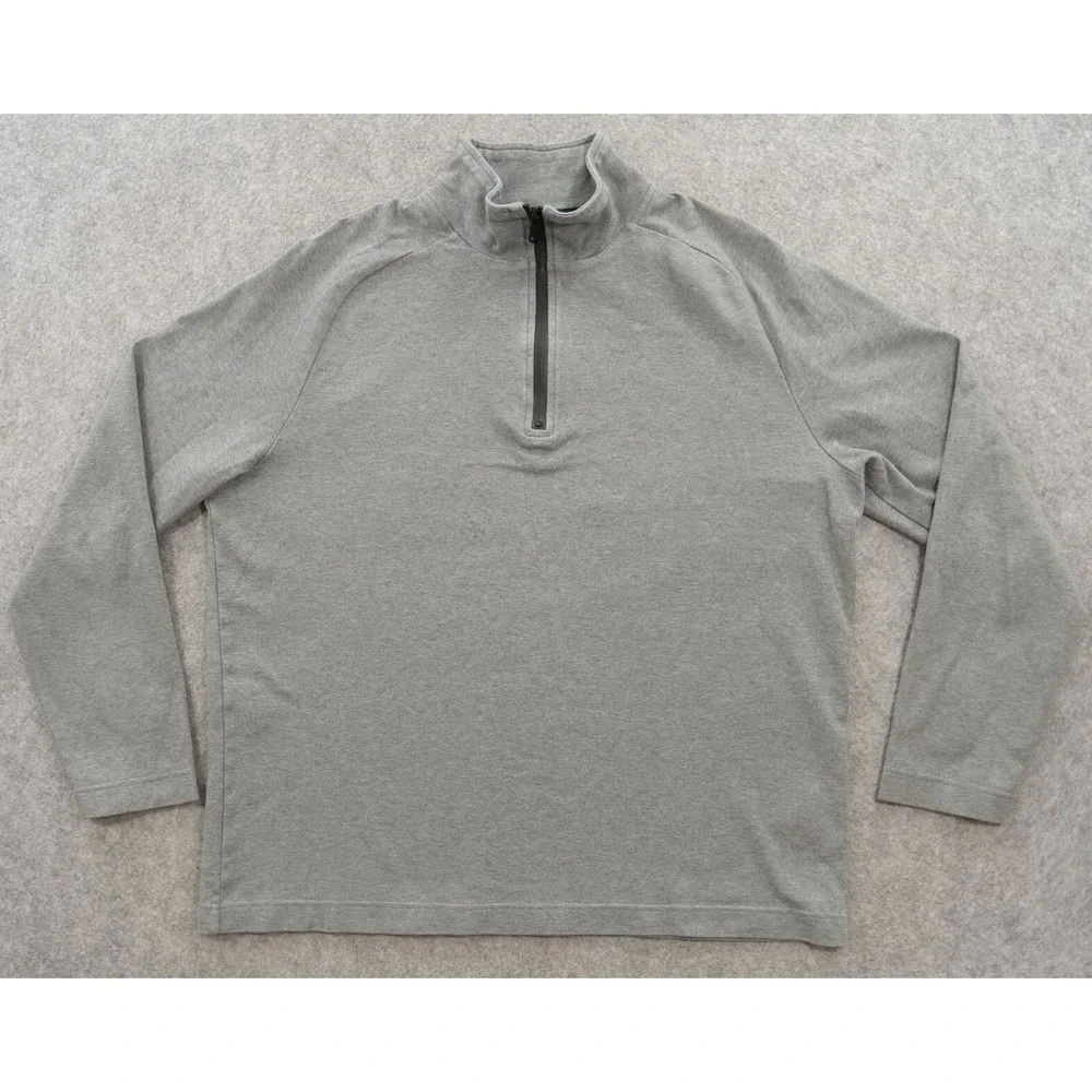 Banana Republic Sweater Mens Extra Large Gray Pullover Knit Crew Mock Neck